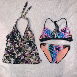 Small Bathing Suit and Rash Guard Lot